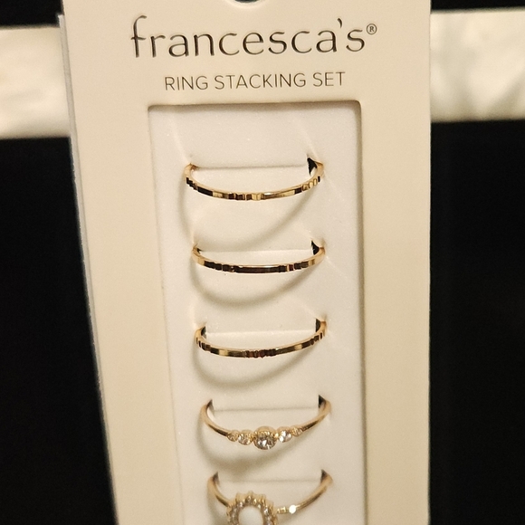 Francesca's Collections Gold Stacking Rings Set - Picture 1 of 6